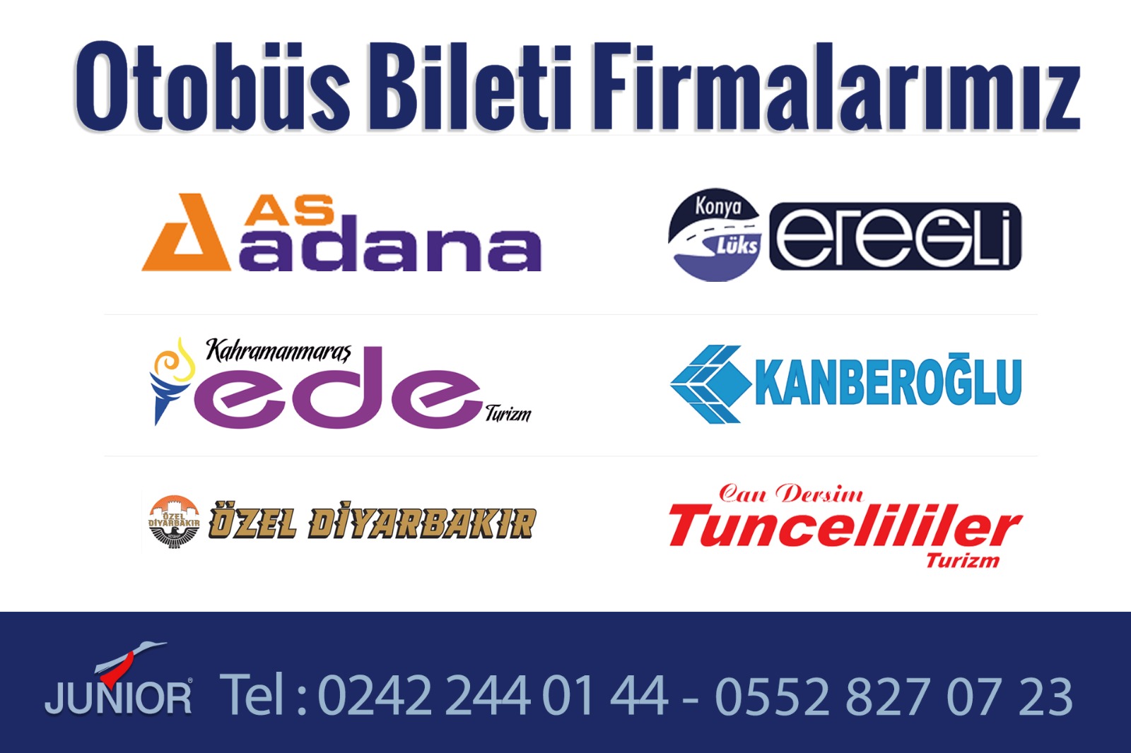 Otobüs Bilet Firmalarımız.